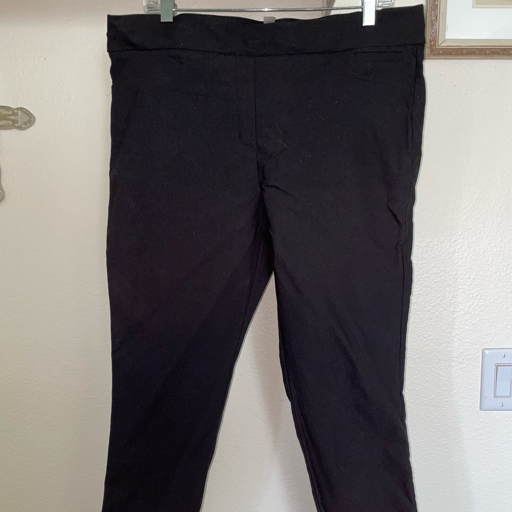 Anne Klein , black stretchy slacks, size 14